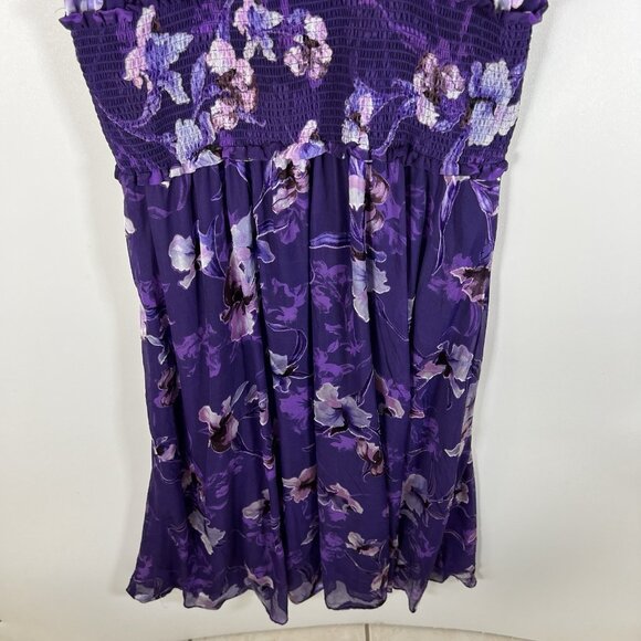 NWT White House Black Market Iris Bouquet Floral Burnout Smock-Neck Midi Dress 6 - Picture 7 of 9